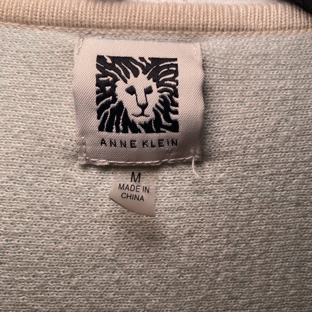 Anne Klein Ivory Knit Cardigan